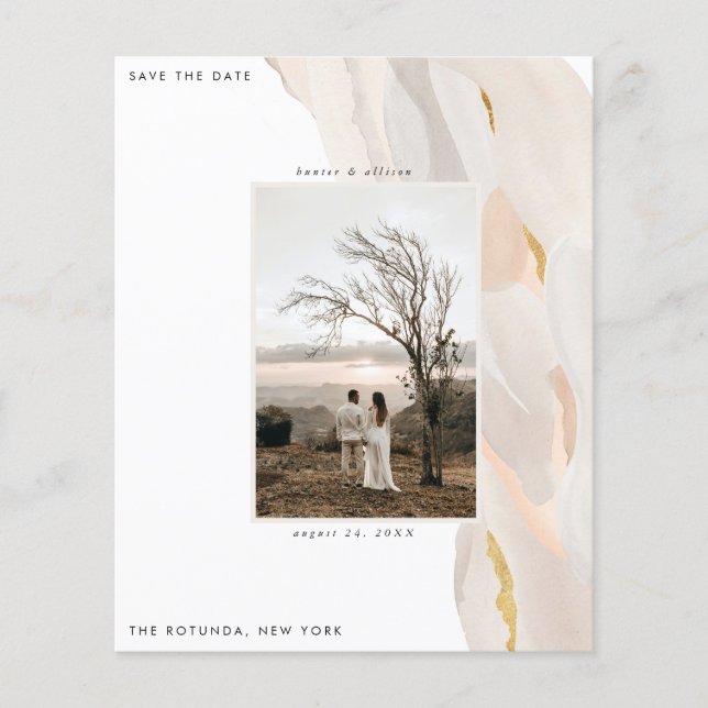 Budget photo Abstraite Enregistrer la date circula (Devant)