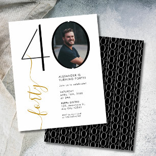Budget Photo Anniversaire 40 ans Noir Blanc Or