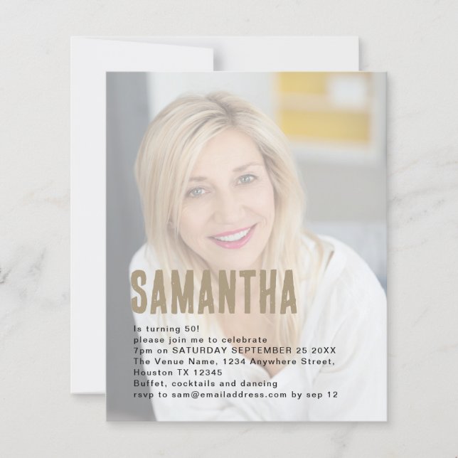 Budget Photo Arrière - plan 50e fête d'anniversair (Devant)