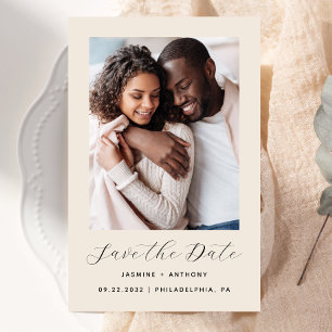 Budget Photo Beige Enregistrer la Date