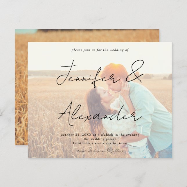 Budget Photo Big Names Horizontal Photo Mariage V2 (Devant / Derrière)