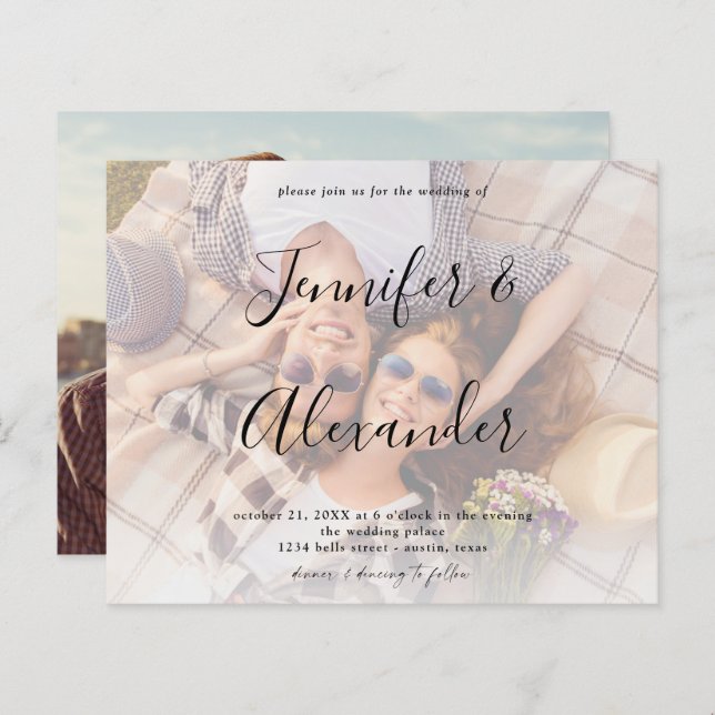 Budget Photo & Big Names Mariage photo horizontal (Devant / Derrière)