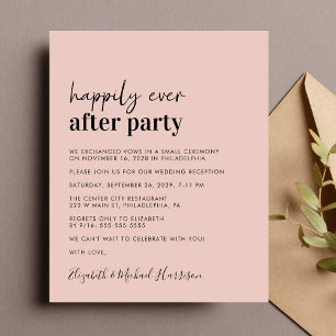 Budget Photo Blush Mariage Réception Invitation