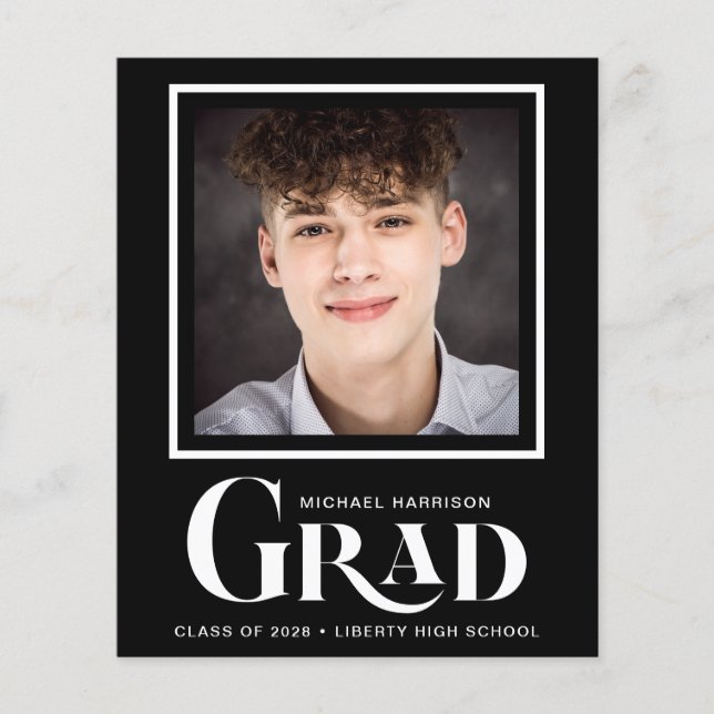 Budget Photo Bold Type Black Graduation (Devant)