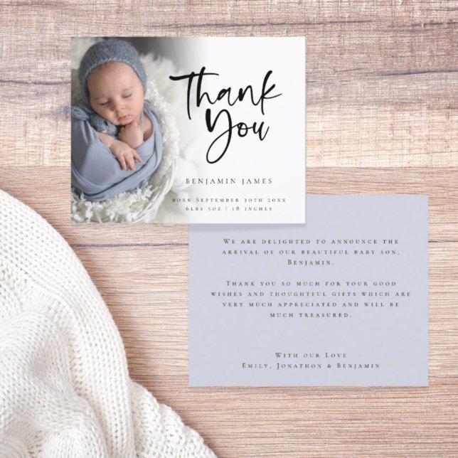 Budget Photo Boy Merci Annonce de naissance (Créateur téléchargé)
