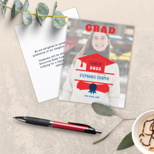 Budget Photo Casquette Rouge Bleu 2022 Grad Faire-