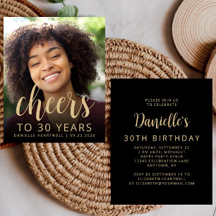 Budget Photo Cheers 30e anniversaire Invitation de