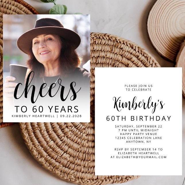 Budget Photo Cheers Black Script 60e anniversaire (Créateur téléchargé)