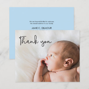 Budget Photo Chic Merci bébé garçon bleu