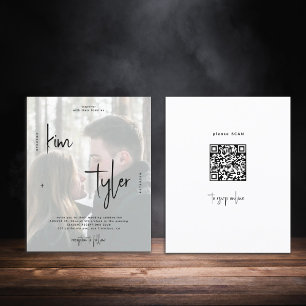 Budget photo code QR tout en un faire-part de mari