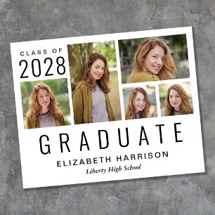 Budget Photo Collage Faire-part de graduation