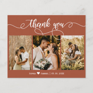 Budget Photo Collage Terracotta Script Mariage