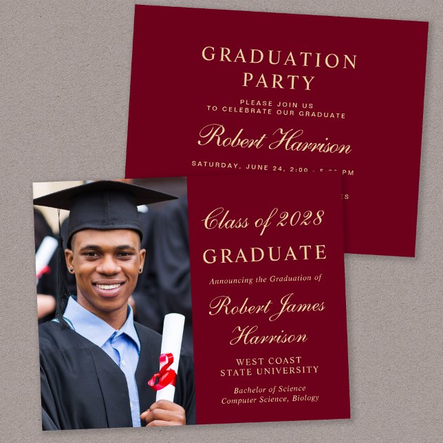 Budget Photo College Graduation Party Invitation (Créateur téléchargé)