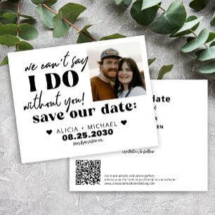 Budget photo de mariage moderne enregistrer la dat