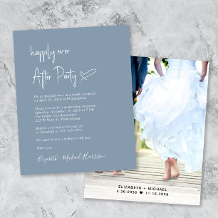 Budget Photo Dusty Blue Wedding Invitation de réce