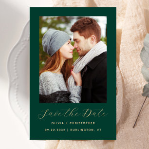 Budget Photo Émeraude Vert Or Save the Date