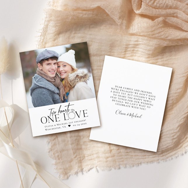 Budget Photo Fiançailles Faire-part One Love (Créateur téléchargé)