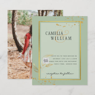 BUDGET PHOTO Mariage Inviter QR CODE Rsvp Vert