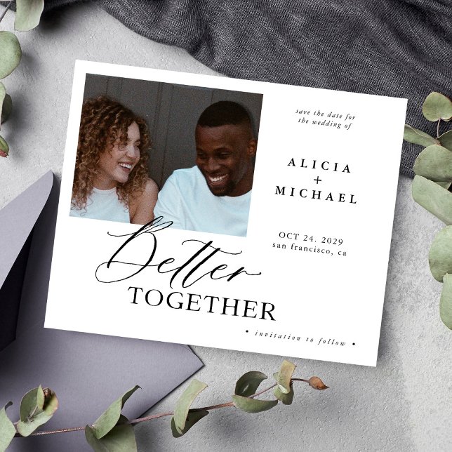 Budget photo mariage moderne enregistrer la date (Créateur téléchargé)