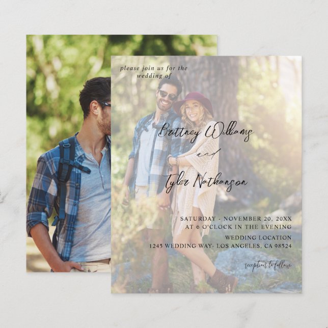 Budget Photo moderne 12 Mariage vertical (Devant / Derrière)