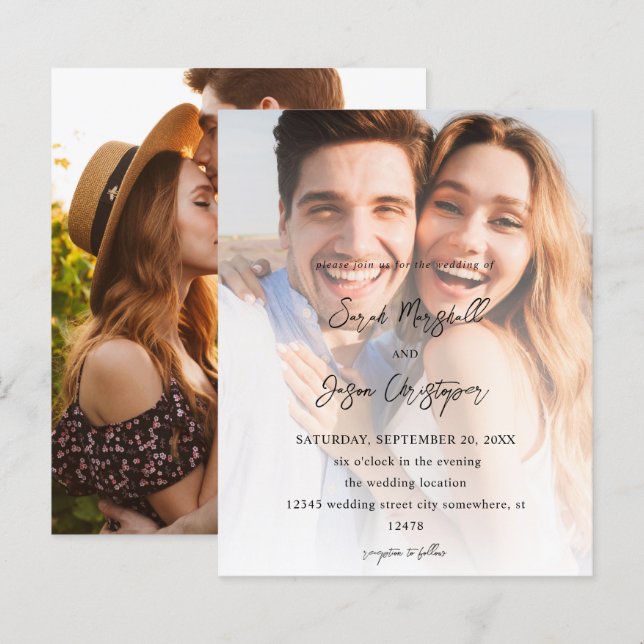 Budget Photo moderne 7 Mariage vertical V2-C (Devant / Derrière)