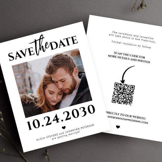 Budget photo moderne QR code mariage enregistrer l (Créateur téléchargé)