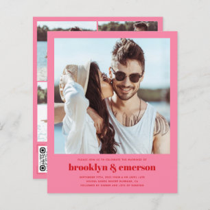 Budget Photo moderne QR Code Retro Mariage