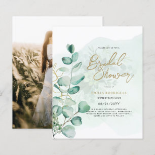 Budget Photo Nuptiale Douche Invitation Feuille Ru