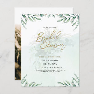 Budget Photo Nuptiale Douche Invitation Feuille Ru