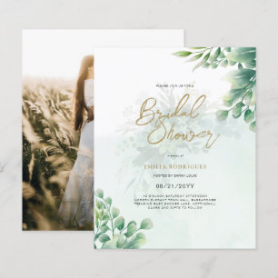 Budget Photo Nuptiale Douche Invitation Feuille Ru