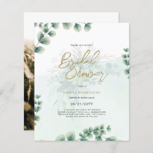 Budget Photo Nuptiale Douche Invitation Feuille Ru