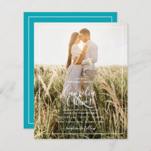 Budget Photo Overlay Blue Mariage Turquoise Invita