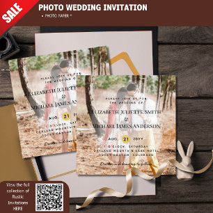 Budget PHOTO OVERLAY Mariage Inviter Moderne