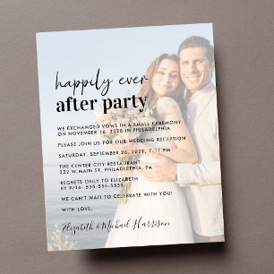 Budget Photo Overlay Mariage Réception Invitation