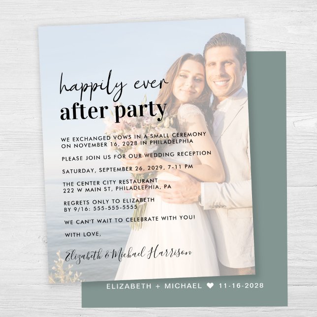 Budget Photo Overlay Mariage Réception Invitation (Créateur téléchargé)
