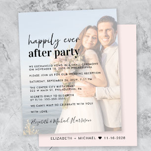 Budget Photo Overlay Mariage Réception Invitation