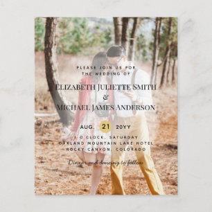 Budget Photo Overlay Modern Wedding Invitations