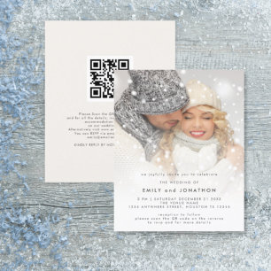 Budget Photo Overlay QR Code Hivernal Mariage Invi