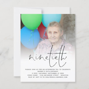 Budget Photo Overlay Script 90e anniversaire Invit