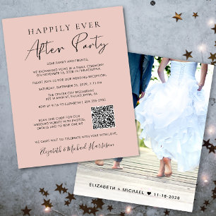 Budget Photo QR Code Mariage Réception Invitation
