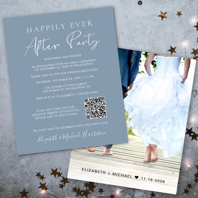 Budget Photo QR Code Mariage Réception Invitation (Your love story deserves a grand celebration!)