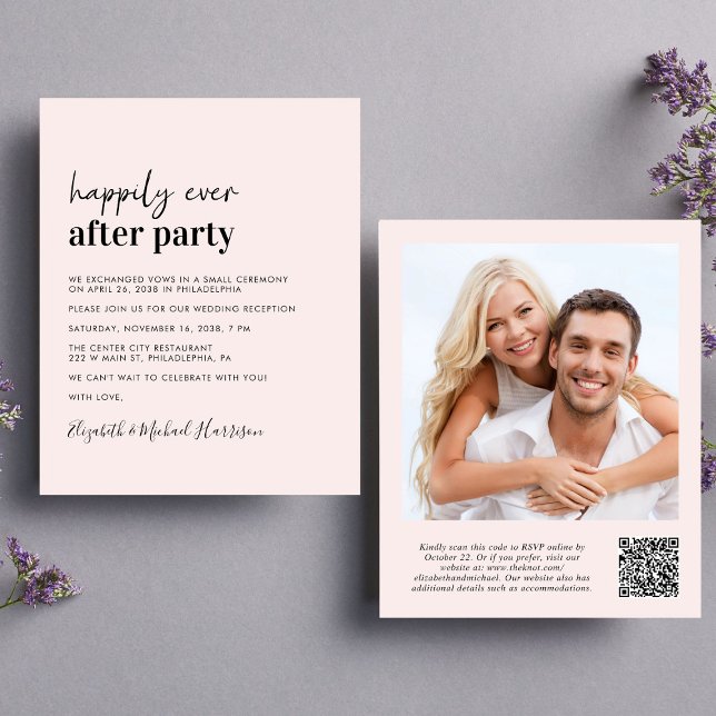 Budget Photo QR Code Mariage Réception Invitation (Créateur téléchargé)