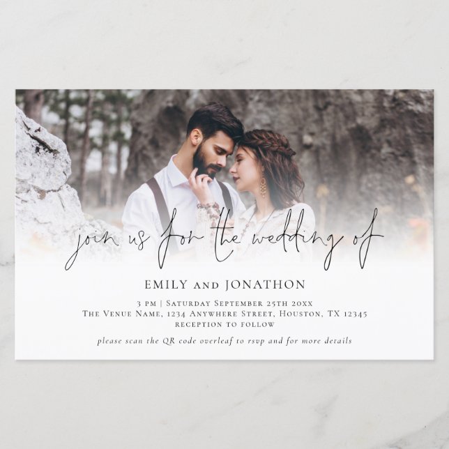 Budget Photo QR Code Rejoignez-nous Faire-part de  (Devant)