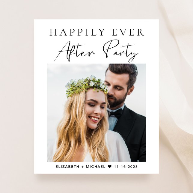Budget Photo Réception de mariage Invitation (Your love story deserves a grand celebration! Personalize with your photo, names and date)