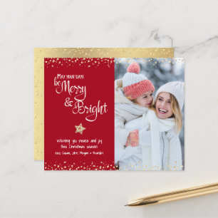 Budget Photo Red Days Be Joyeux Bright Script Card