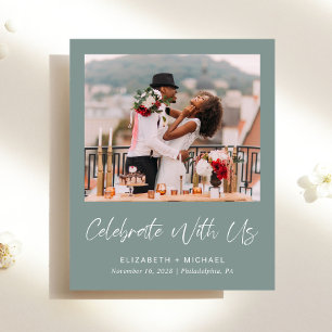 Budget Photo Sage Vert Mariage Accueil Invitation