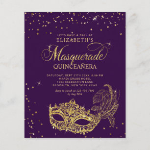 BUDGET Photo Violet Or Mascarade Quinceañera