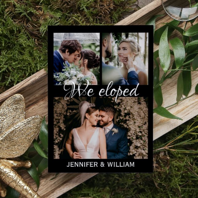 Budget Photocollage Nous avons Elopé Mariage Faire (Créateur téléchargé)