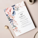Budget Pink Floral Script 60e anniversaire Invitat<br><div class="desc">Dusty Blue Rose Floral Surprise 60e Anniversaire invitation budgétaire de fête vous pouvez facilement customiser avec les détails de votre fête en cliquant sur le bouton "Personnaliser".</div>
