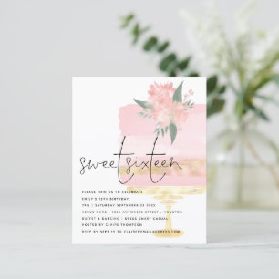 Budget Pink Gold Anniversaire Gâteau Sweet 16 Invi